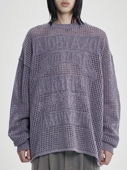 【AJO AJOBYAJO】Total Logo Cropped Sweater 아조바이아조 ファッション 【AJO AJOBYAJO】Total Logo Cropped