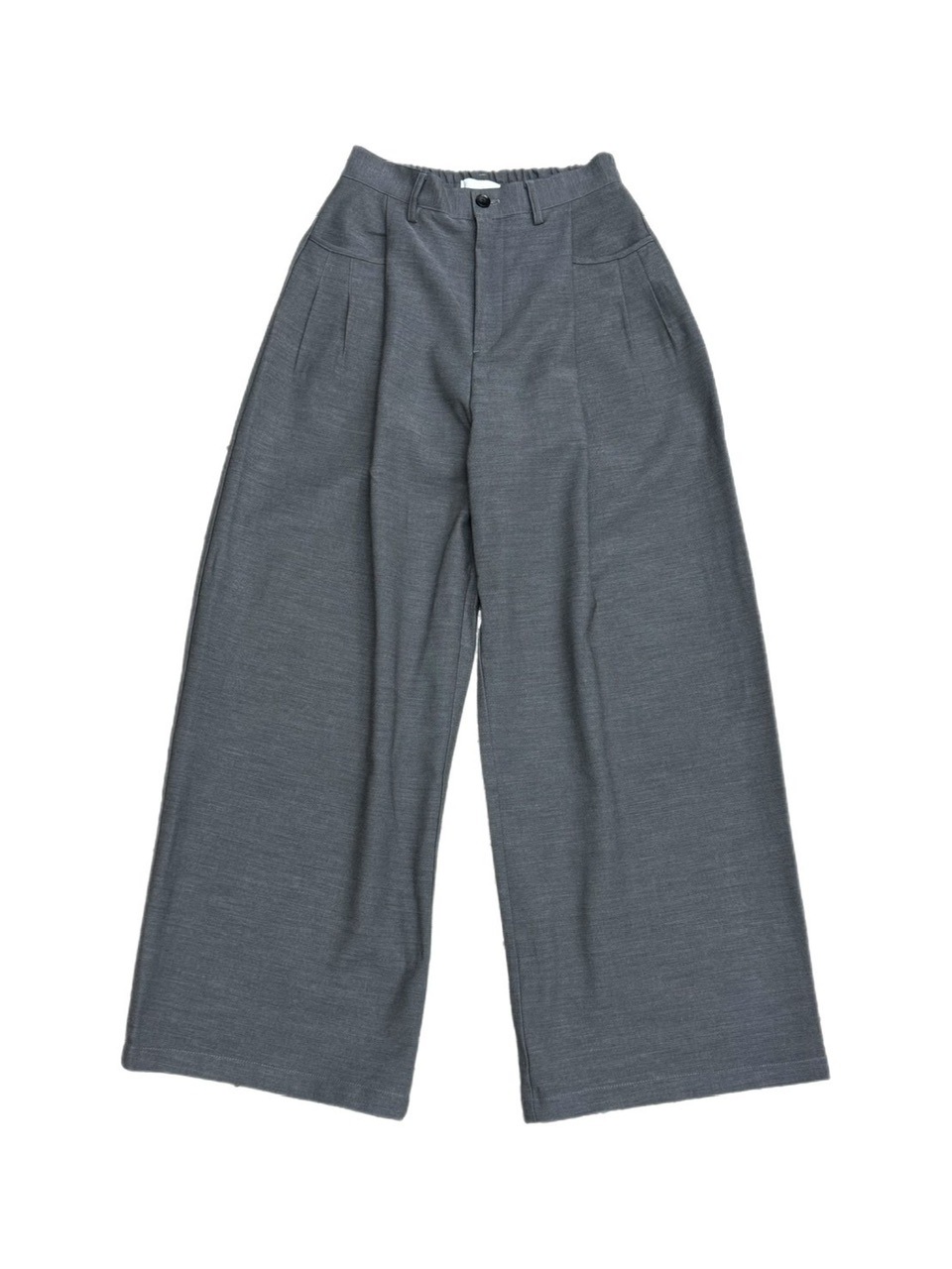 受注制【Chikashitsu +】over tuck slacks / 【チカシツプラス