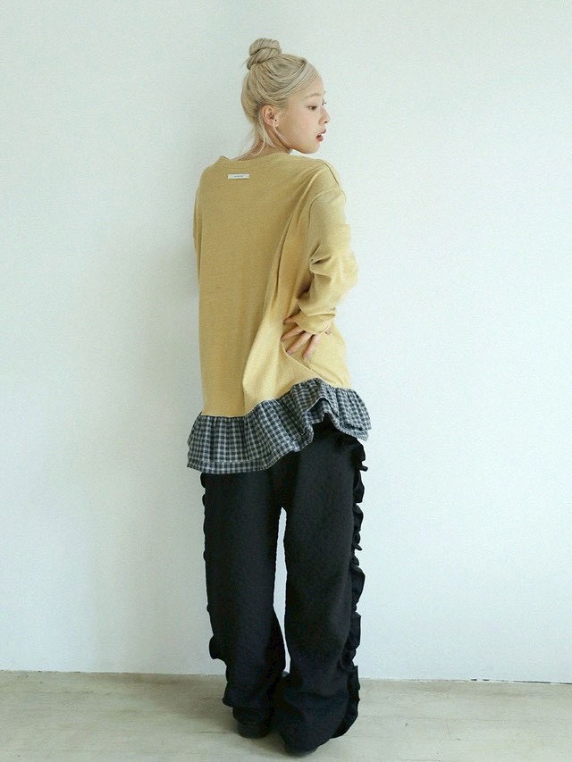 【Uglyshadow】STAR FRILL LONGSLEEVED T-SHIRT