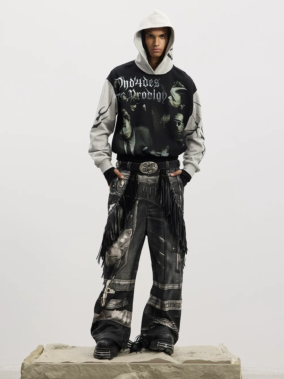 DND4DES】Double Gun Tassel Full Printed Pants /【ディーエヌエ