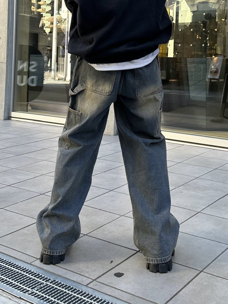 OSAKA / WEB限定受注制【Chikashitsu +】vintage wash carpenter denim pants (2color)