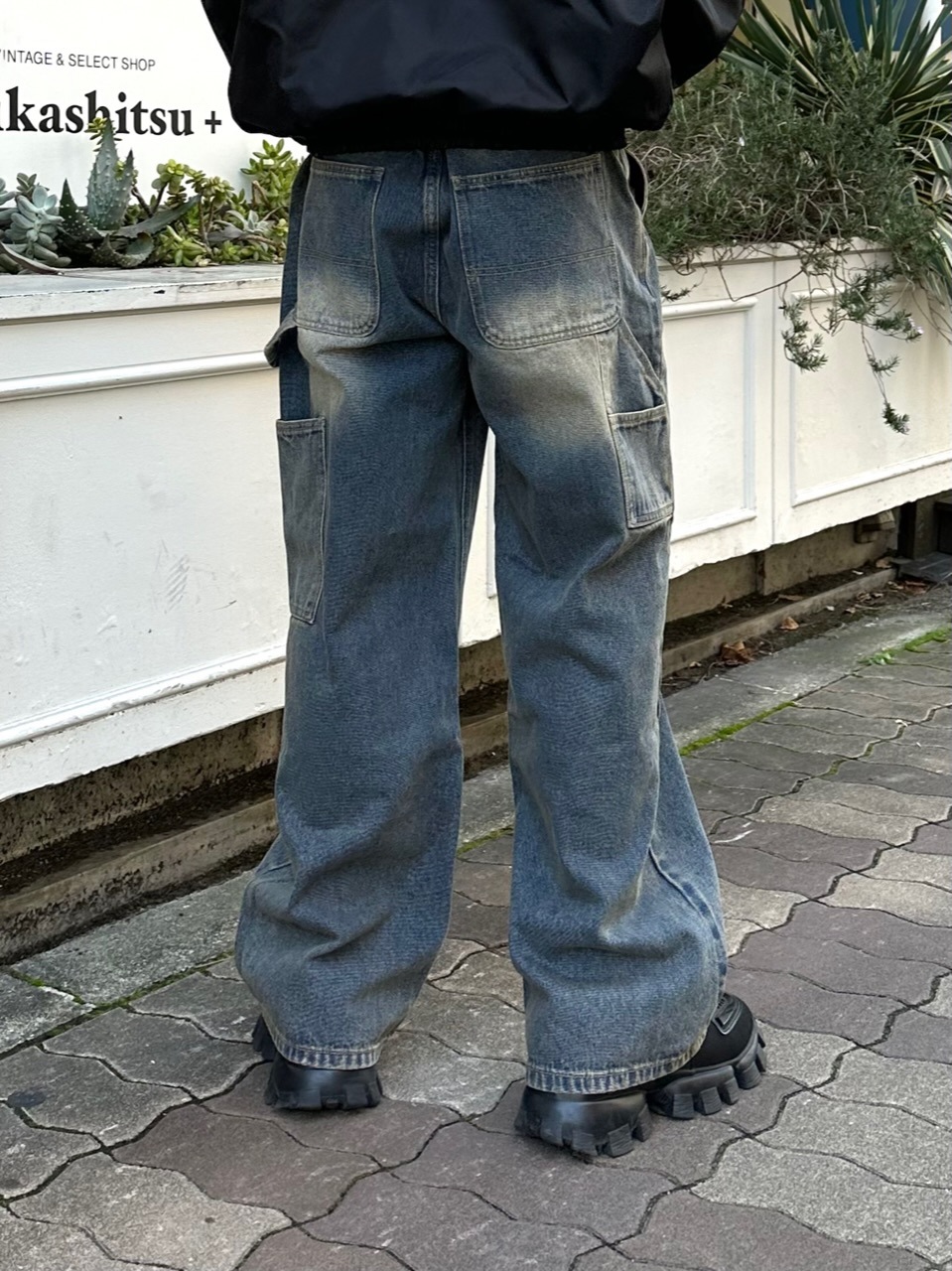 OSAKA / WEB限定受注制【Chikashitsu +】vintage wash carpenter denim pants (2color)