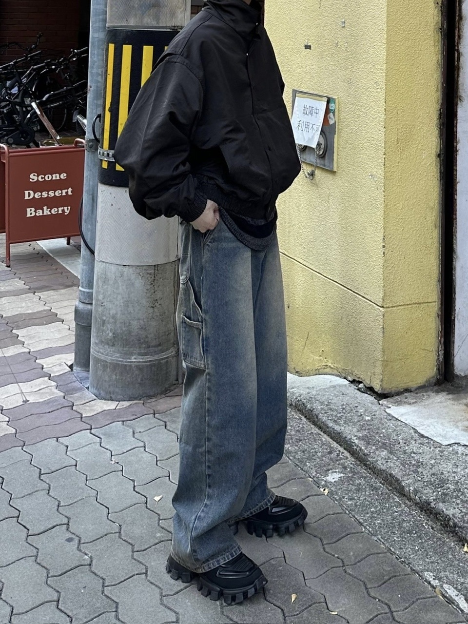 大阪店WEB限定受注制【Chikashitsu +】vintage wash carpenter denim