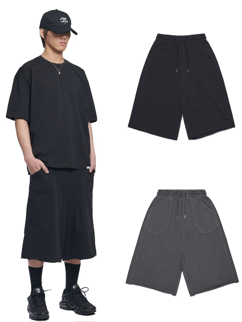 【NOMANUAL】MOLTING BERMUDA SWEATPANTS