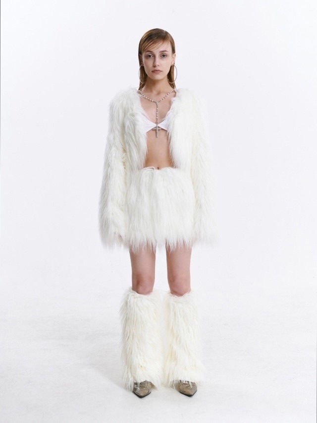 CSD CLUB】Yeti white reversible faux fur bolero | OUR BRAND,CSD