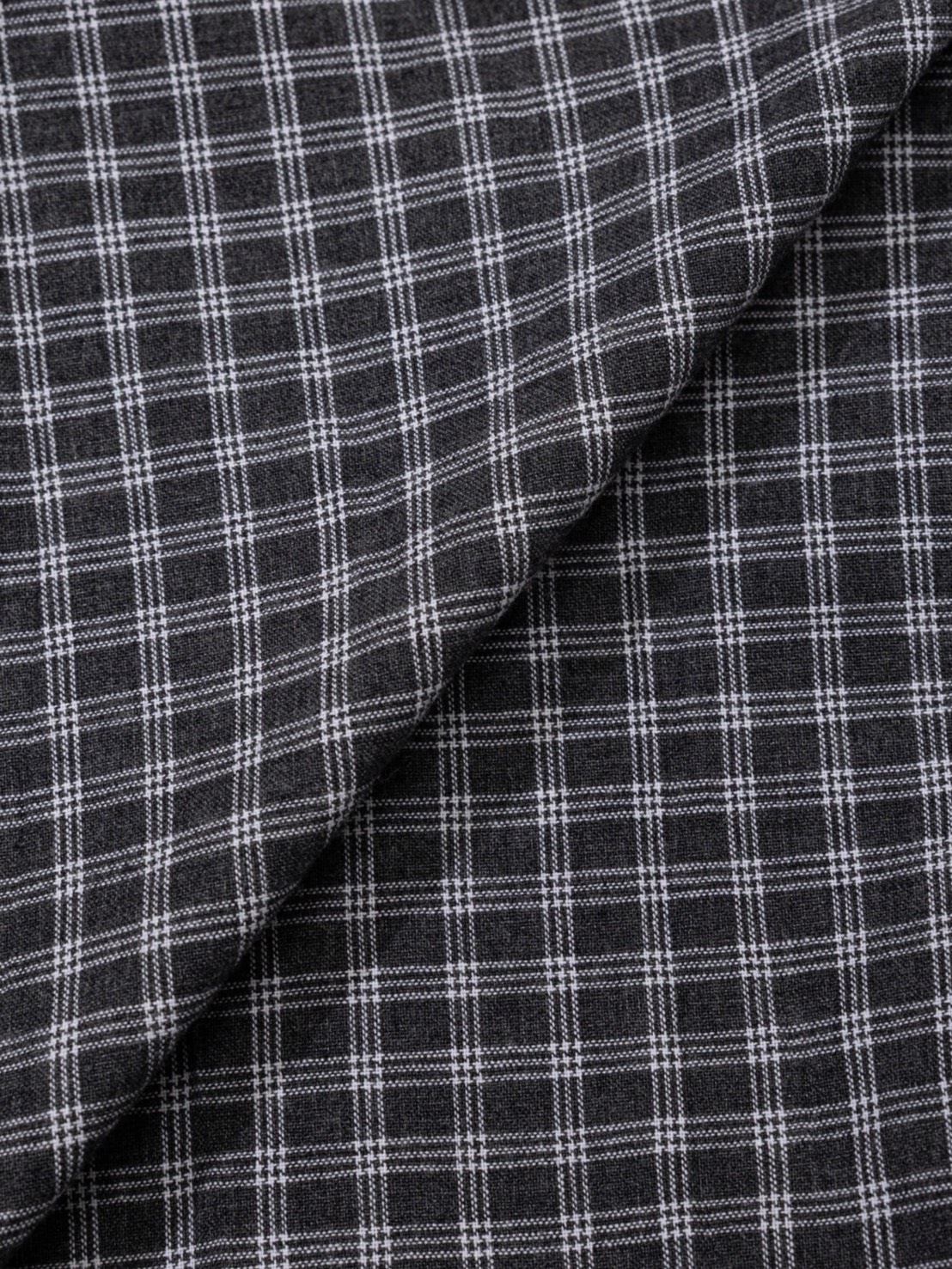 【Uglyshadow】BUTTON CHECK FRILL BLOUSE