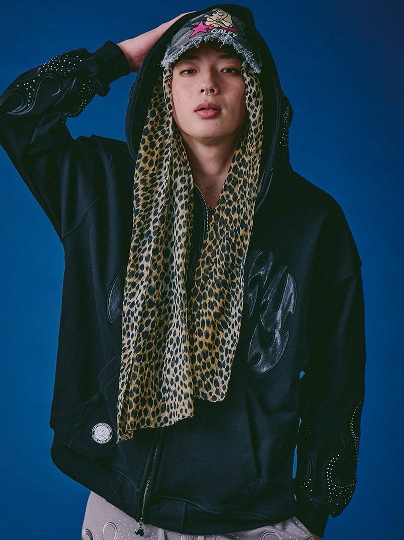 GALFY】ファイヤーピカピカZIPパーカー / 【ガルフィー】ファイヤー