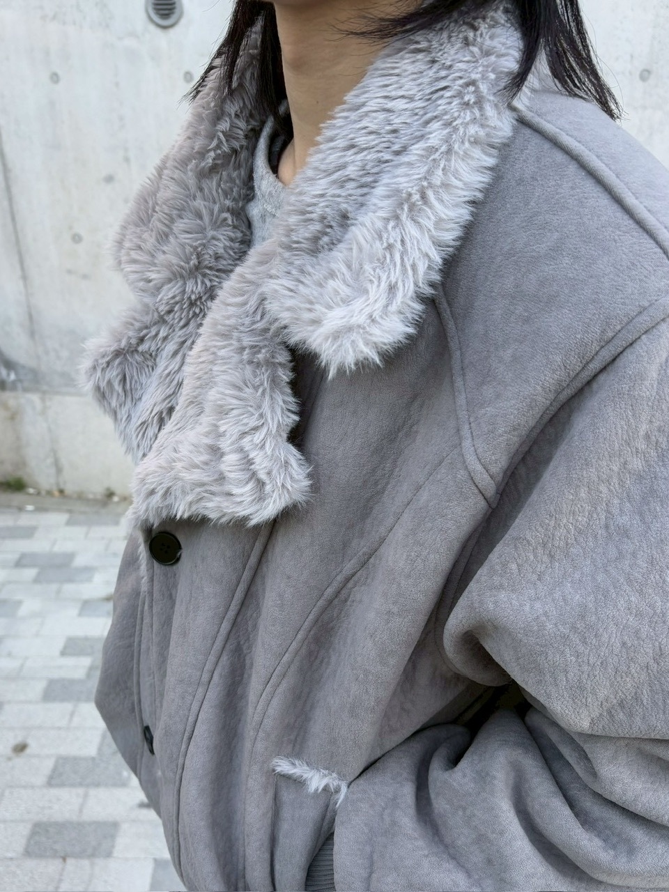 受注制【nmtc +】smoky mouton jacket / 【エヌエムティーシープラス】スモーキームートンジャケット (2color)