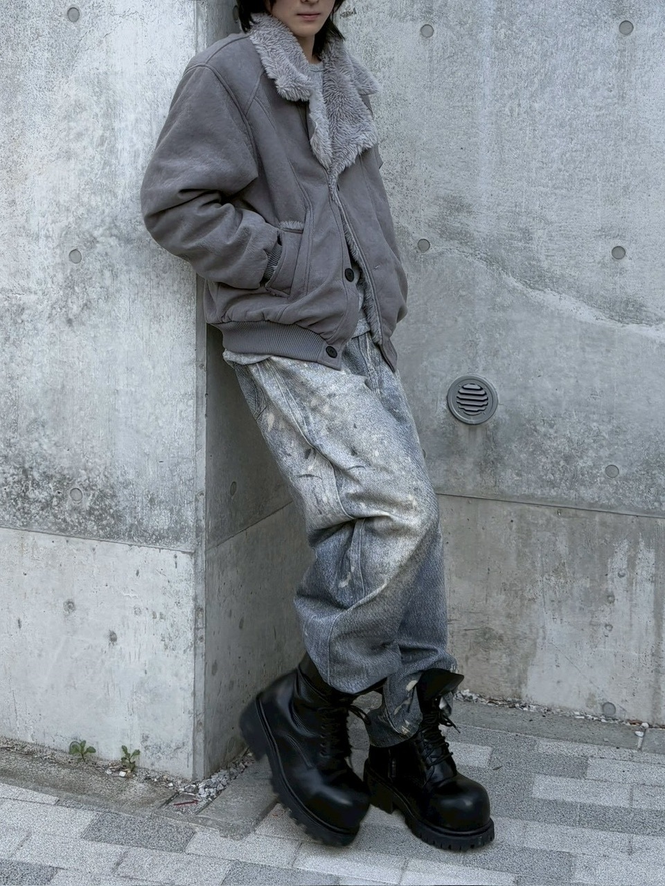 受注制【nmtc +】smoky mouton jacket / 【エヌエムティーシープラス】スモーキームートンジャケット (2color)