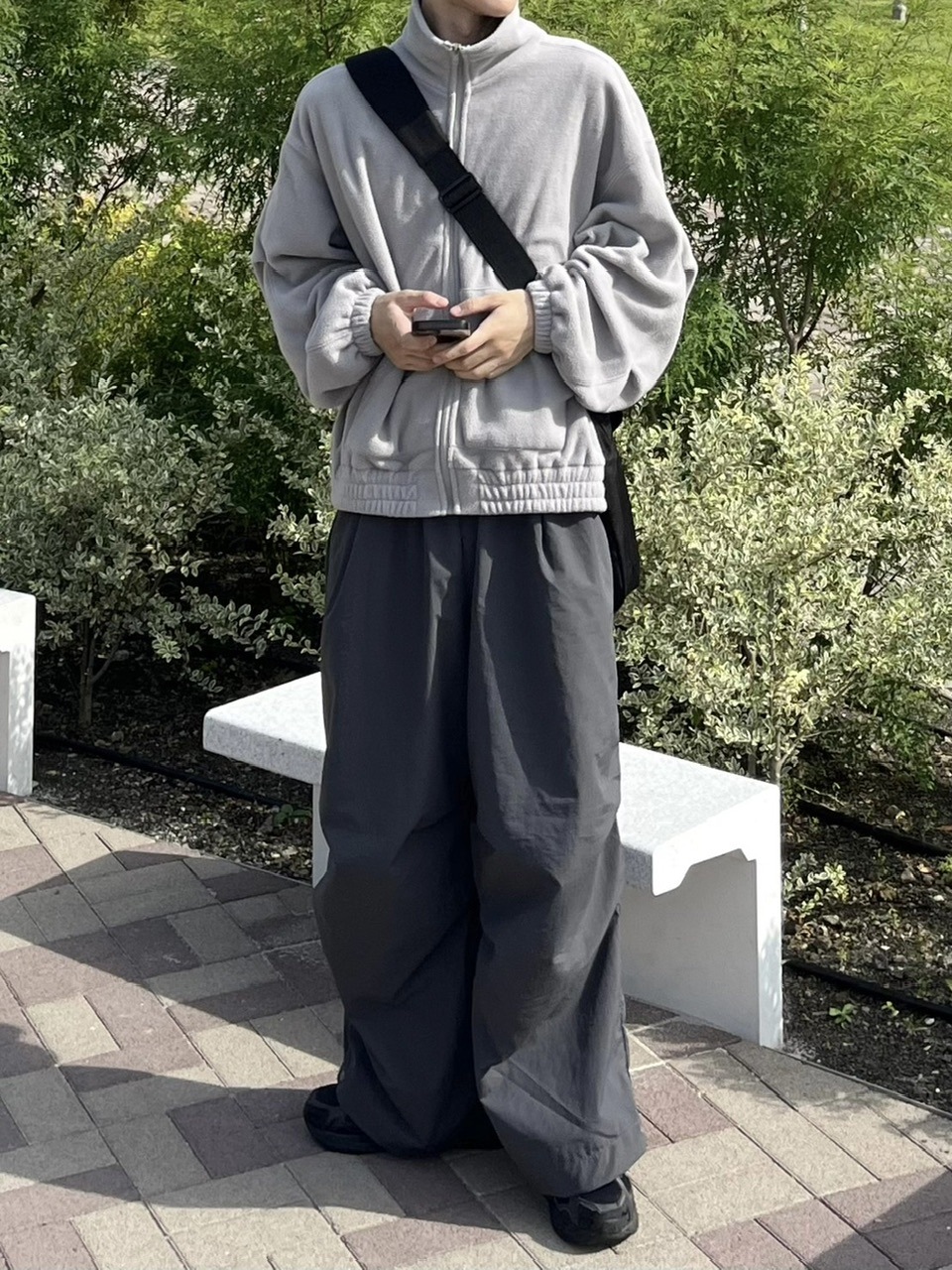 受注制【youll】snap button tuck wide pants (3color)