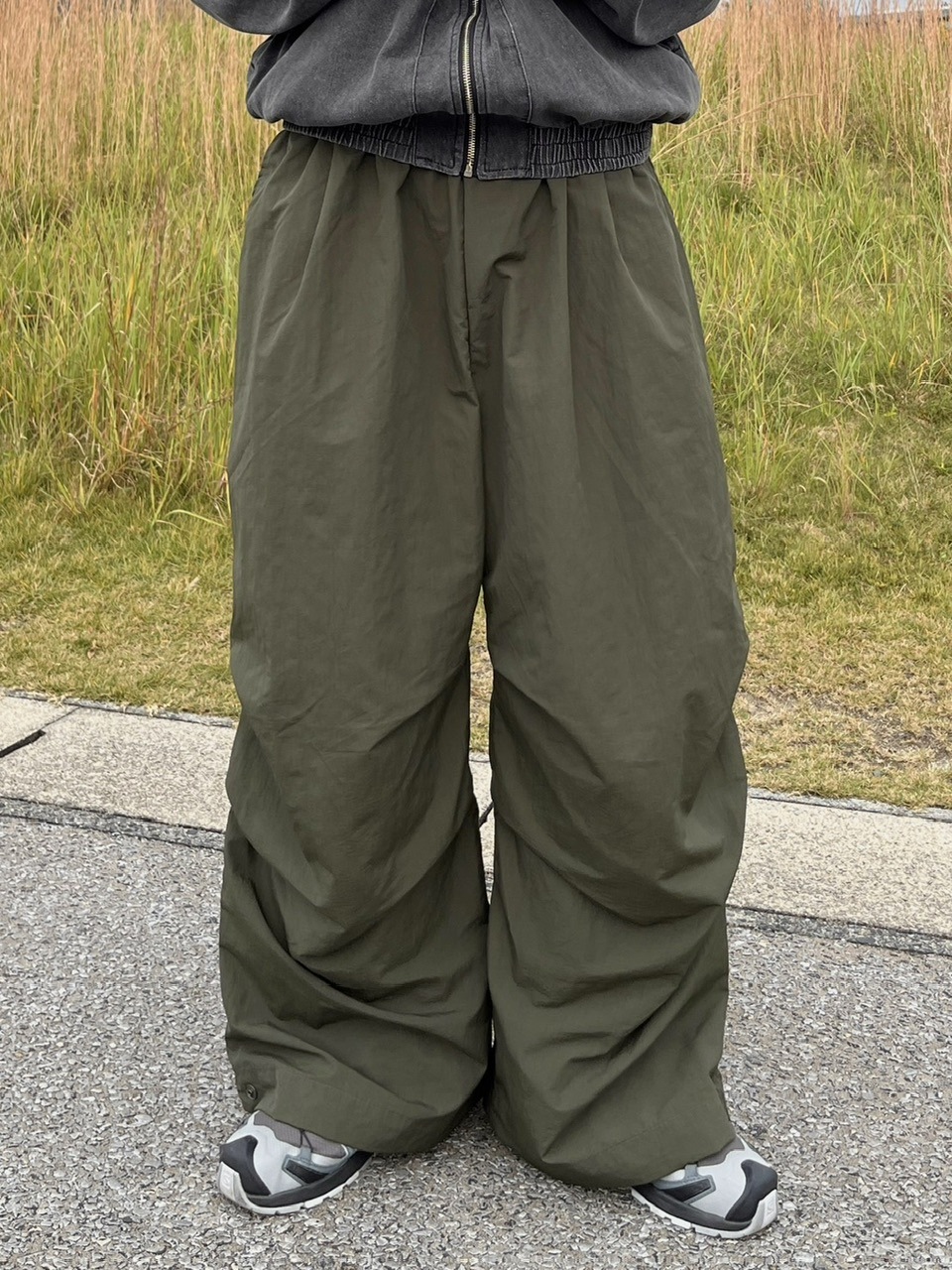 受注制【youll】snap button tuck wide pants (3color)