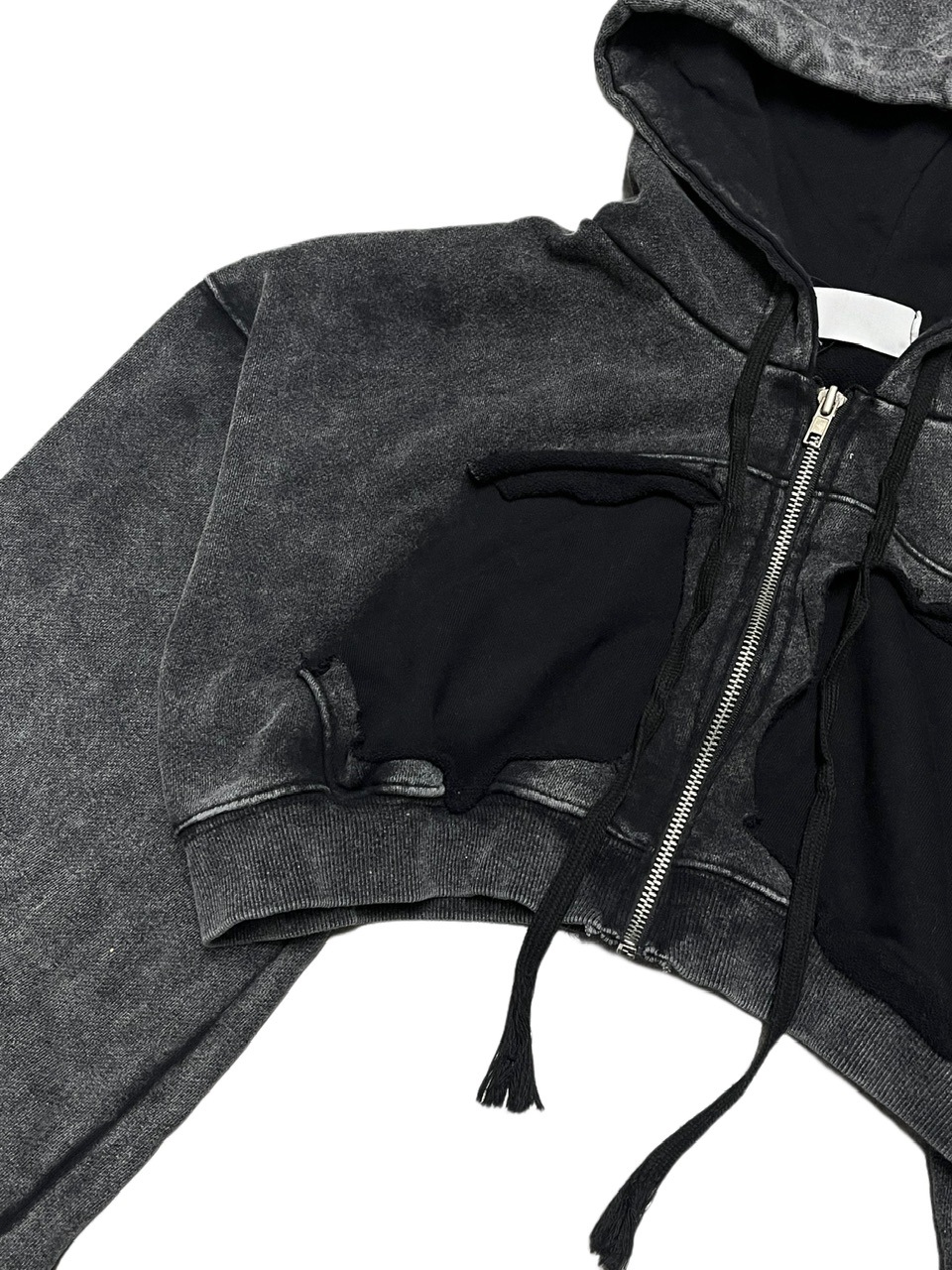 Never mind the XU】washed crop zipup hoodie | OUR BRAND,Never mind