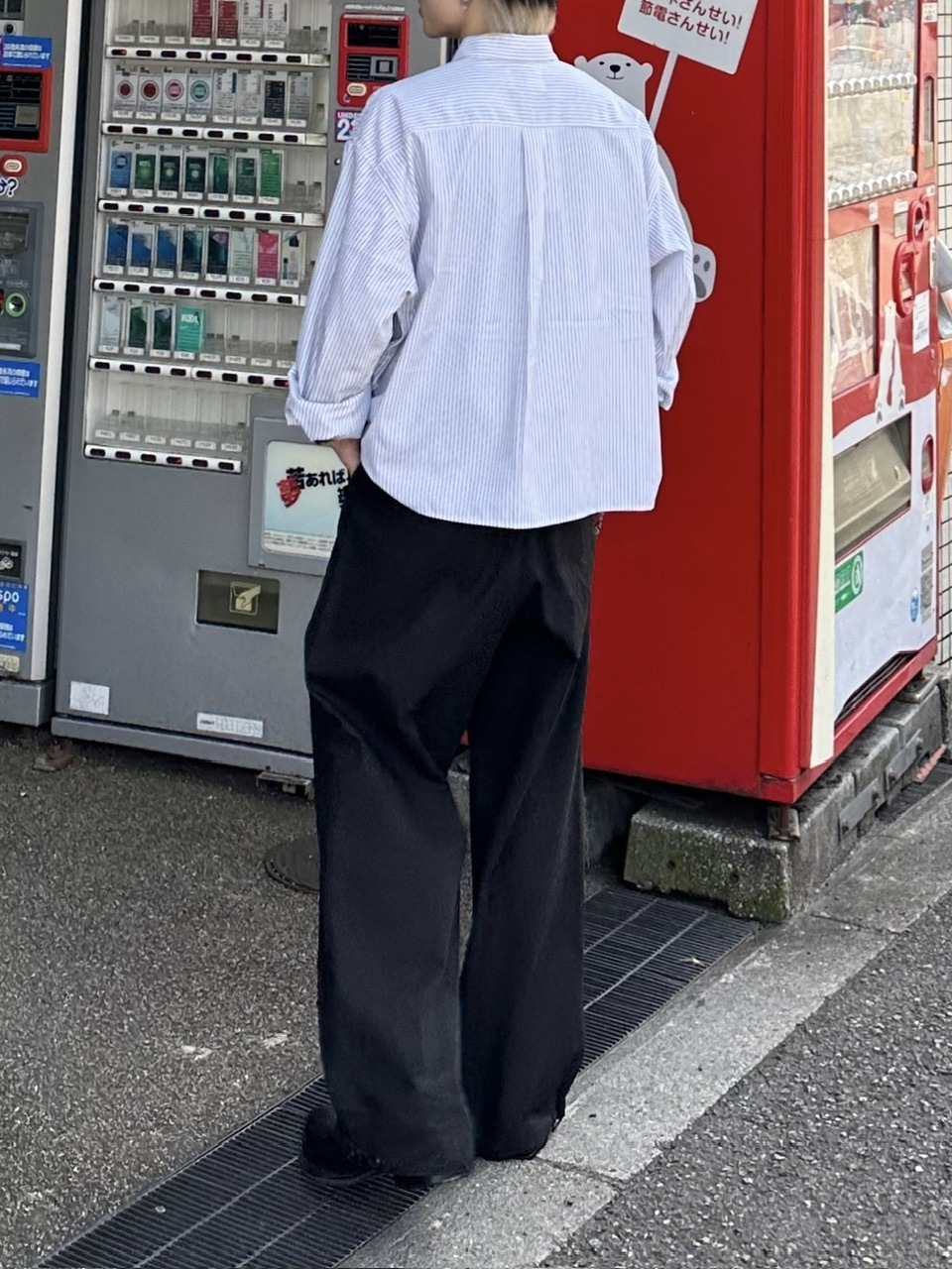 大阪店WEB限定受注制【Chikashitsu +】2tuck wide cotton pants