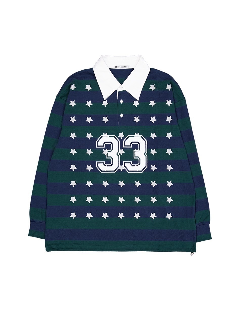 SETUP-EXE★韓国★日本未入荷★人気★RIBBON HOTFIX BEANIE 3色 SETUP-EXE】33 STAR STRIPE POLO TOP | OUR BRAND,SETUP-EXE