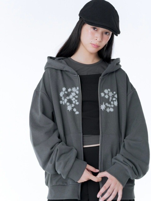【Miseki seoul】Midnight star over zip-up hoodie