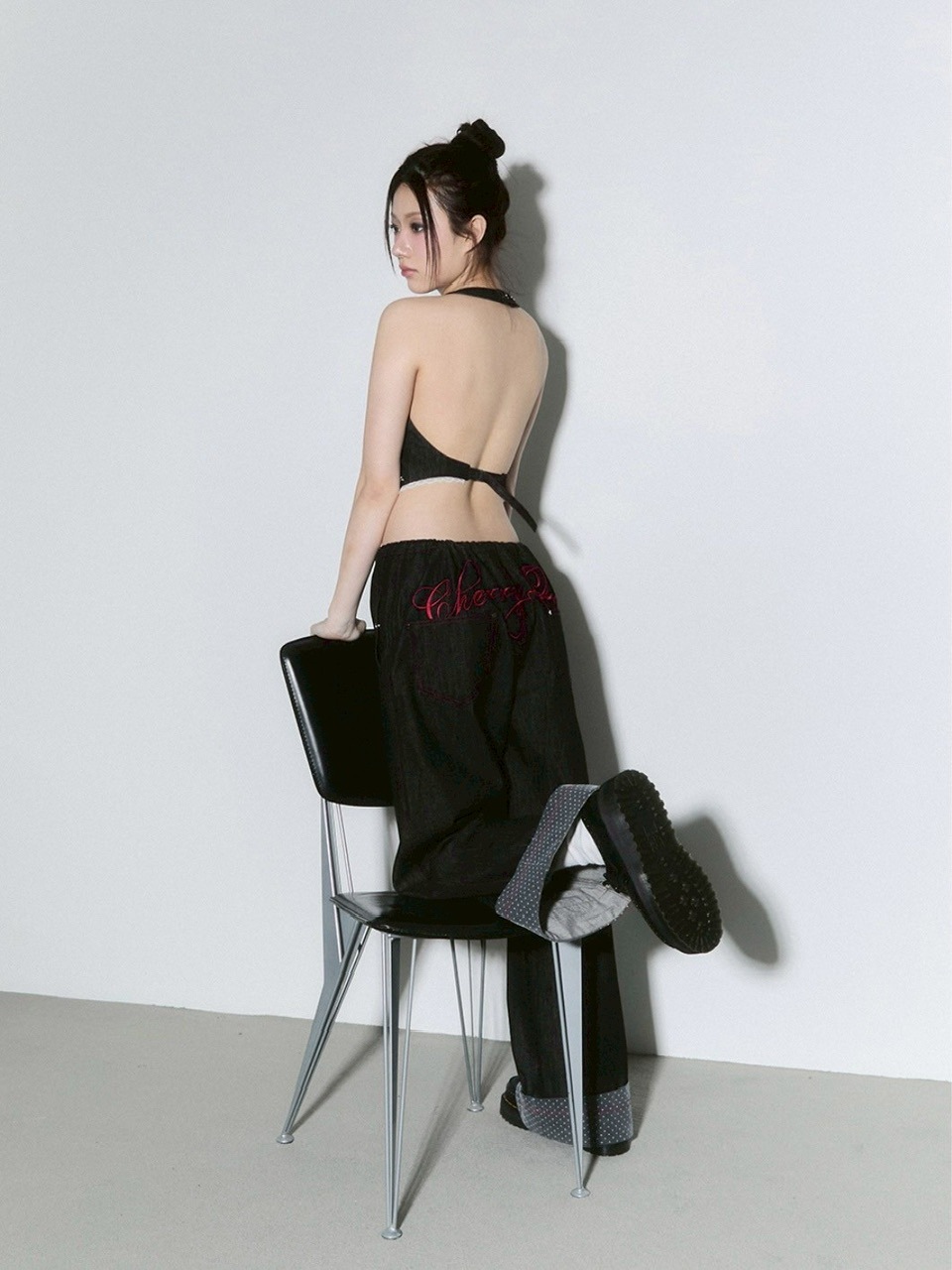 CHERRYQUIRI ■ Lace layered roll up denim デニム CHERRYQUIRI】lace layered roll up denim / 【チェリーキュリー