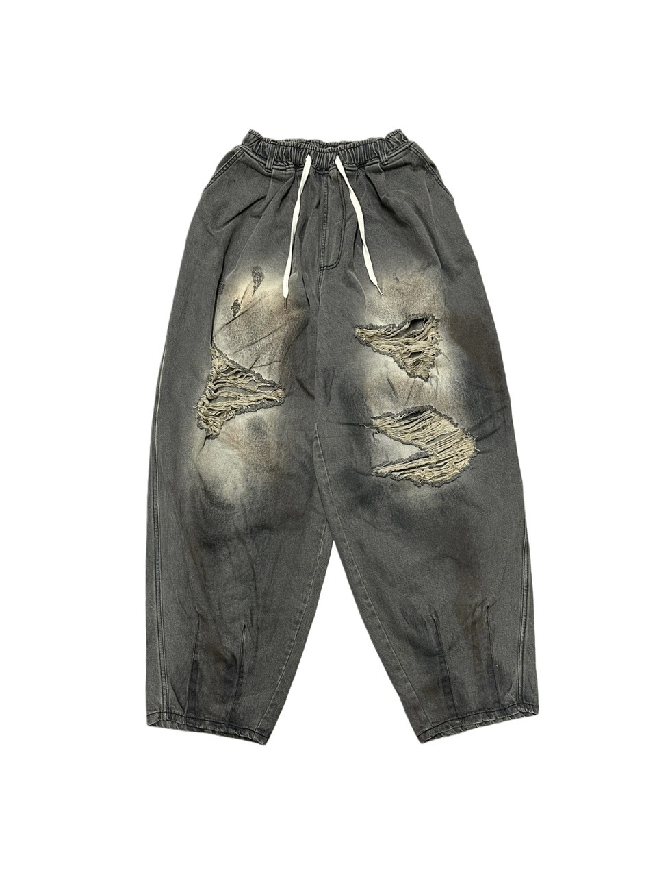 パンツ XU DOG balloon damage denim pants 受注制【Never mind the XU】balloon damage denim pants | OUR