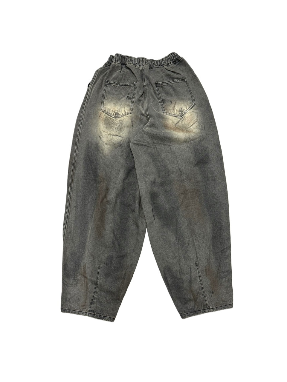 受注制【Never mind the XU】balloon damage denim pants | OUR