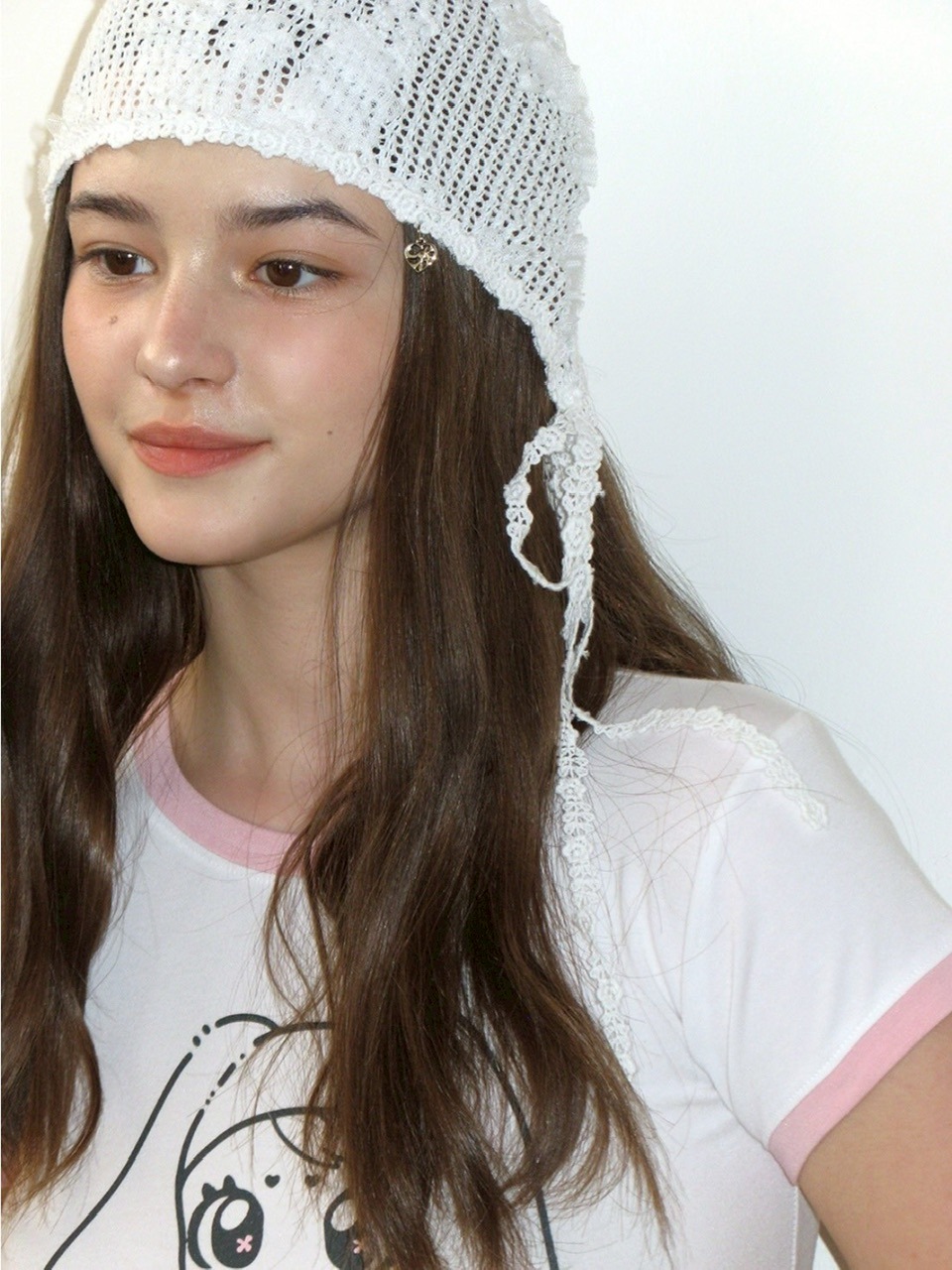 【CRANK】LACE CROCHET BONNET / 【クランク】レースクロシェットボンネット