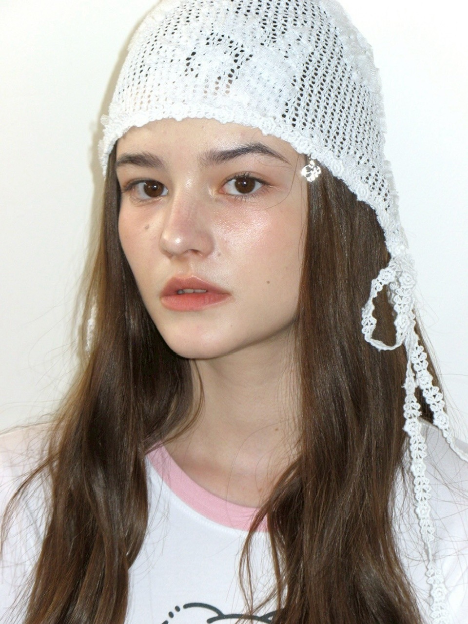 CRANK】LACE CROCHET BONNET / 【クランク】レースクロシェット