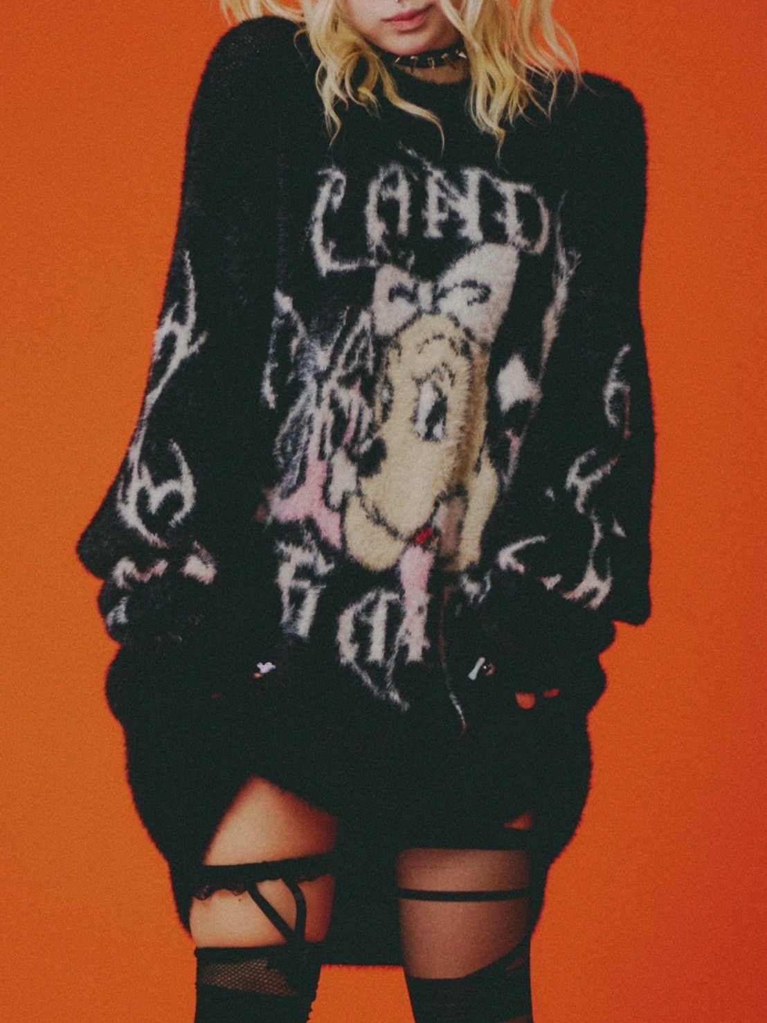 ふわふわダークキャンディーニット ブラック ガルフィー GALFY】ふわふわダークキャンディーニット | OUR BRAND,GALFY