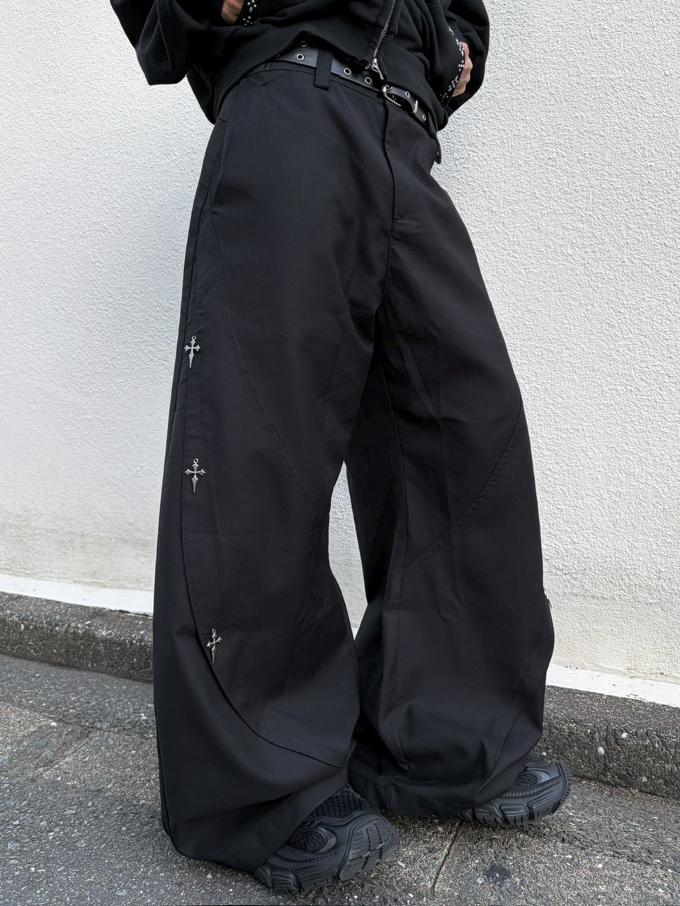 受注制【LUV CODE】cross wide pants 