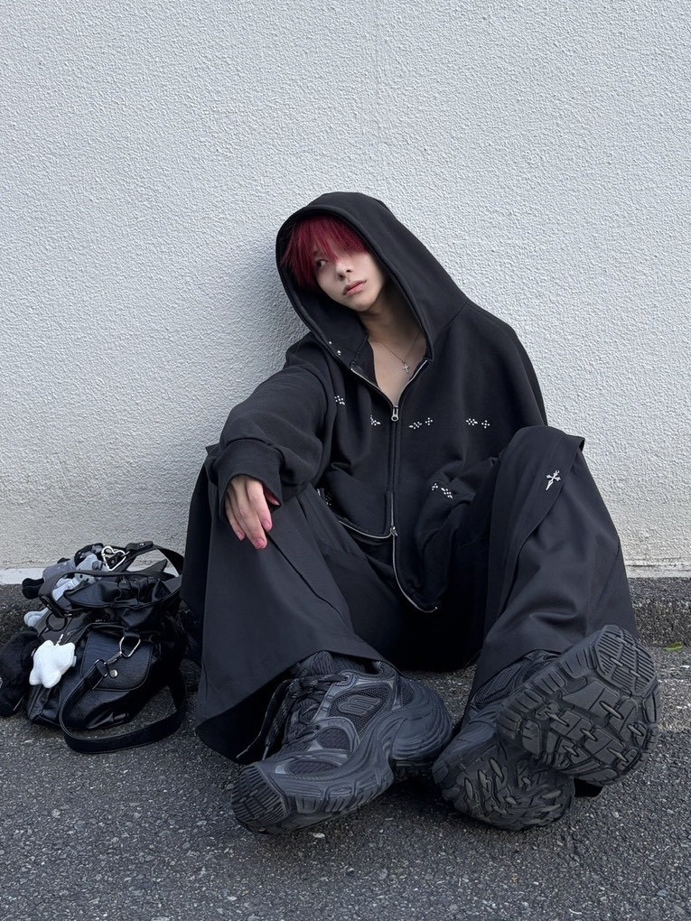 受注制【LUV CODE】cross wide pants 