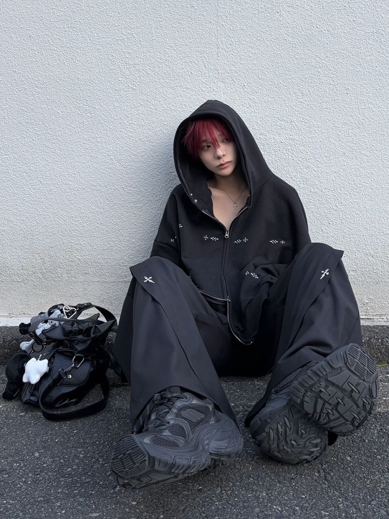 受注制【LUV CODE】cross wide pants 