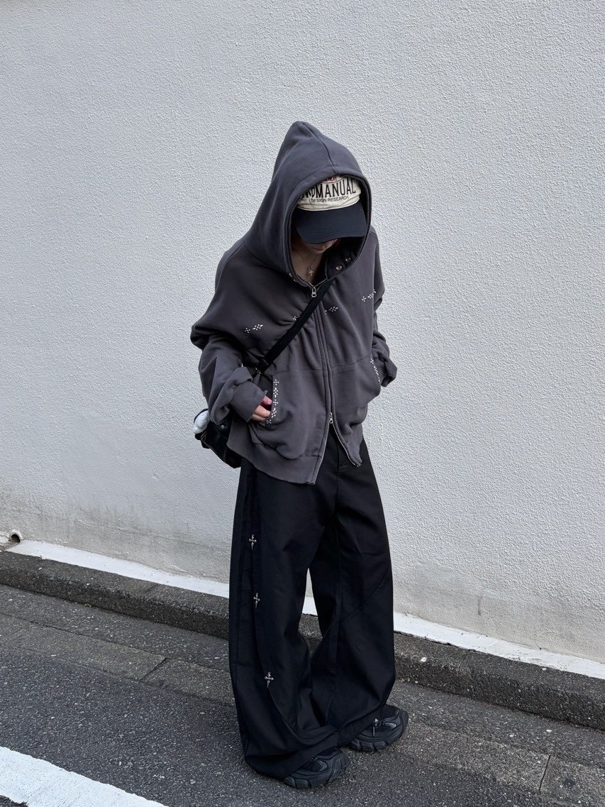 受注制【LUV CODE】cross wide pants 