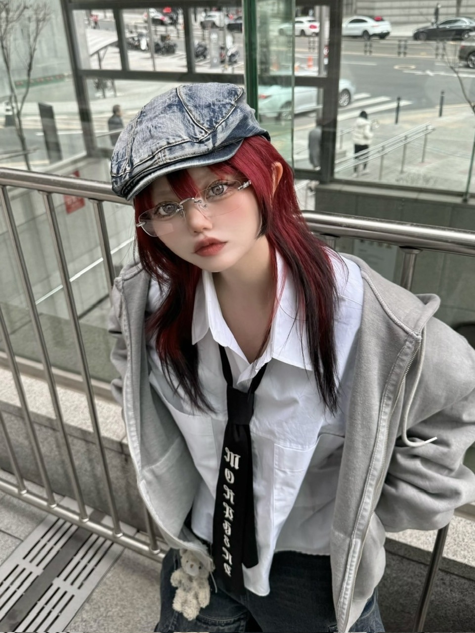 ベージュ0 チャミ様 受注制【Never mind the XU】rimless square sunglasses