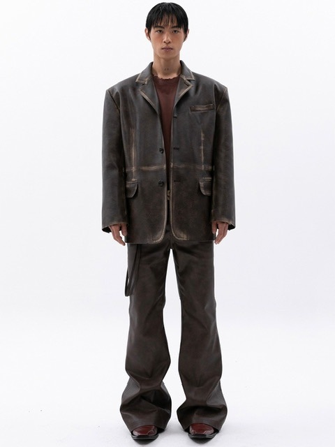 【ESC STUDIO】24FW★ rockstern leather bootcut pants ESC STUDIO】rockstern leather bootcut pants | OUR BRAND,ESC