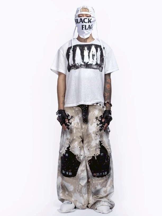【関送込 匿名発】FVVO PUNK PES Tシャツ パンクプリント Punk Pes T-Shirt｜F.V.V.O｜ティーシャツ