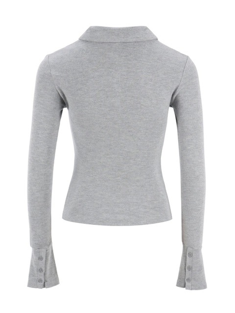 ARISEISM】Knit Long Sleeve Polo