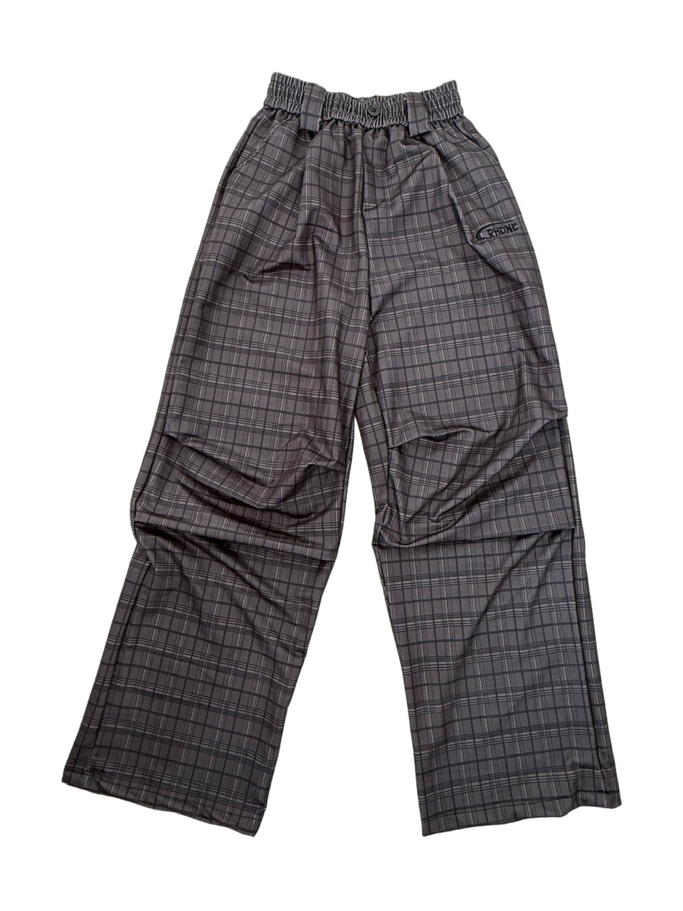 受注制【Nerd out XU】check tuck wide pants