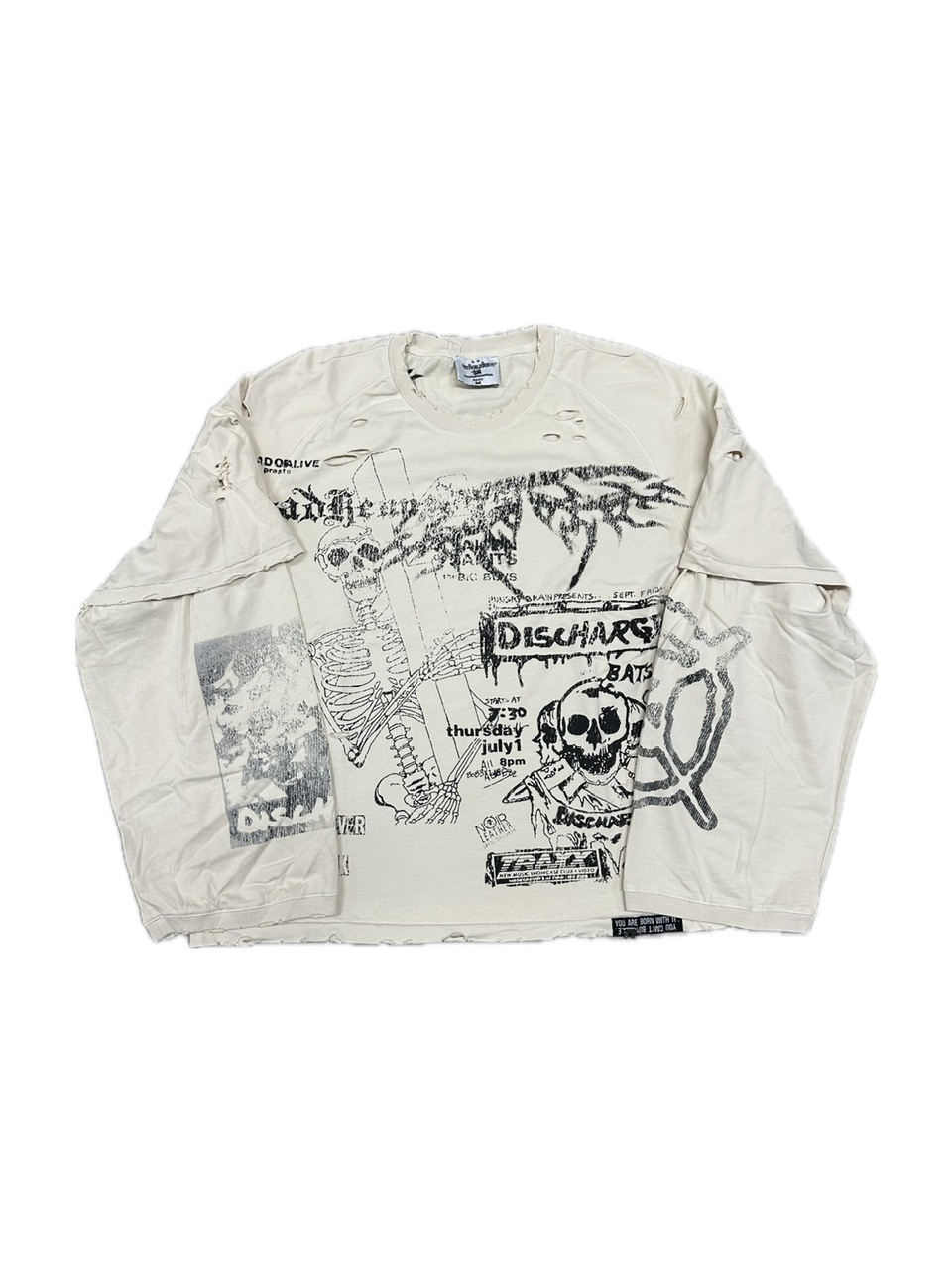 【F.V.V.O】SKELETON BROKEN HOLE T-SHIRT F.V.V.O】SKELETON BROKEN HOLE T-SHIRT | OUR BRAND,F.V.V.O