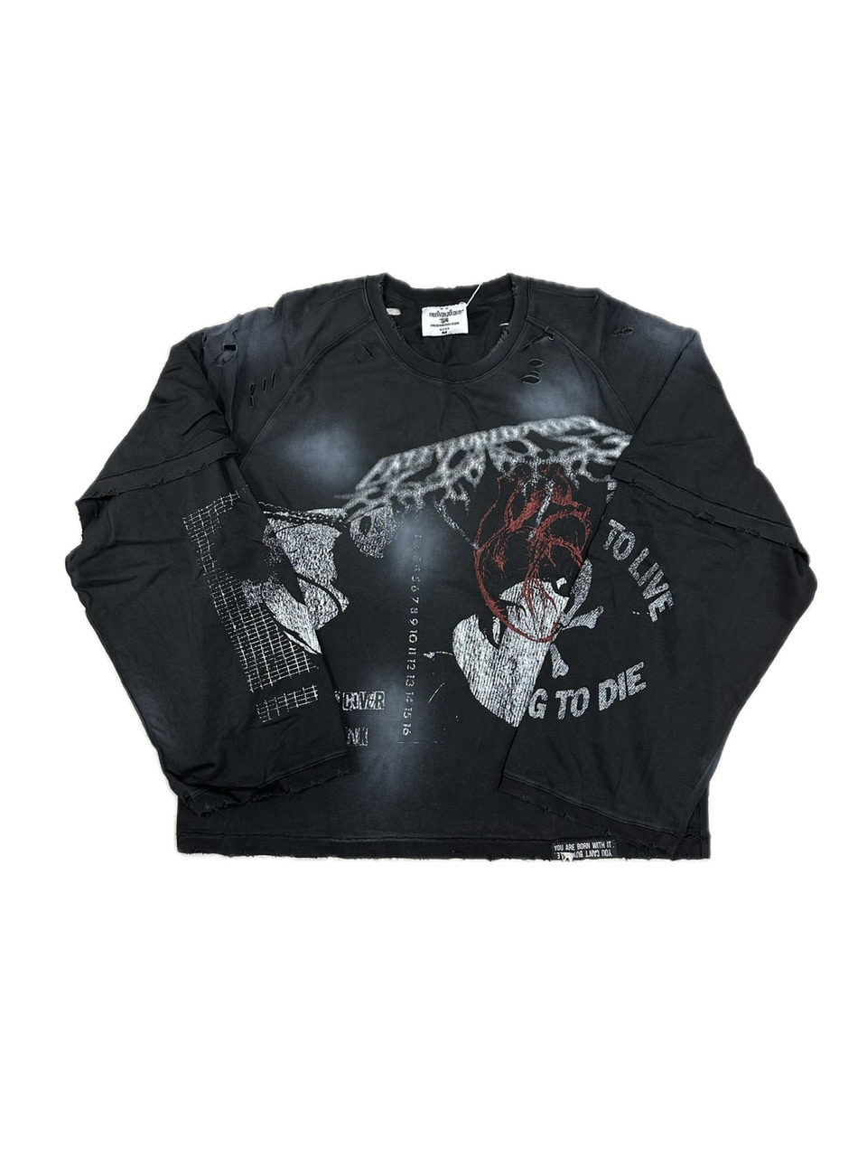 【F.V.V.O】SKELETON BROKEN HOLE T-SHIRT F.V.V.O】SKELETON BROKEN HOLE T-SHIRT | OUR BRAND,F.V.V.O