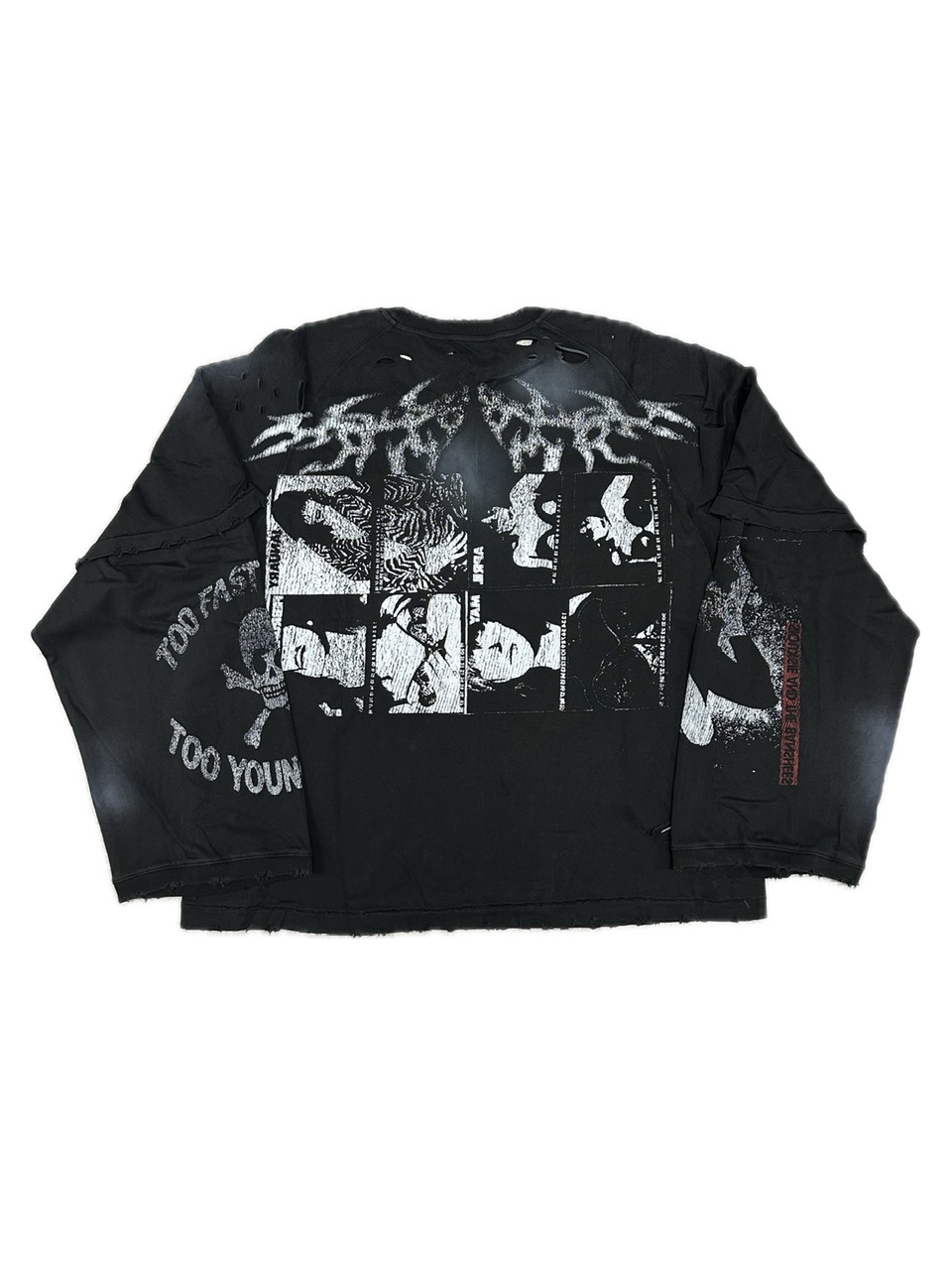 【F.V.V.O】SKELETON BROKEN HOLE T-SHIRT F.V.V.O】SKELETON BROKEN HOLE T-SHIRT | OUR BRAND,F.V.V.O