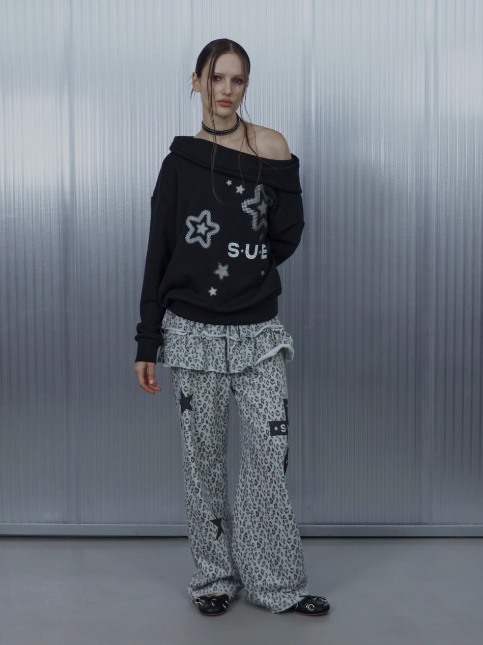 SETUP‐EXE】FRILL LEOPARD PRINT PANTS / 【セットアップエグゼ