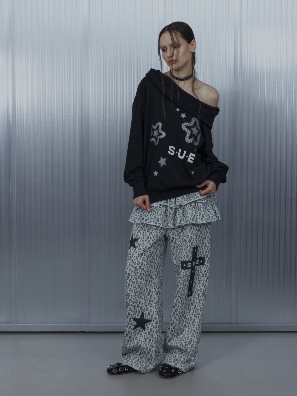 SETUP‐EXE】FRILL LEOPARD PRINT PANTS / 【セットアップエグゼ