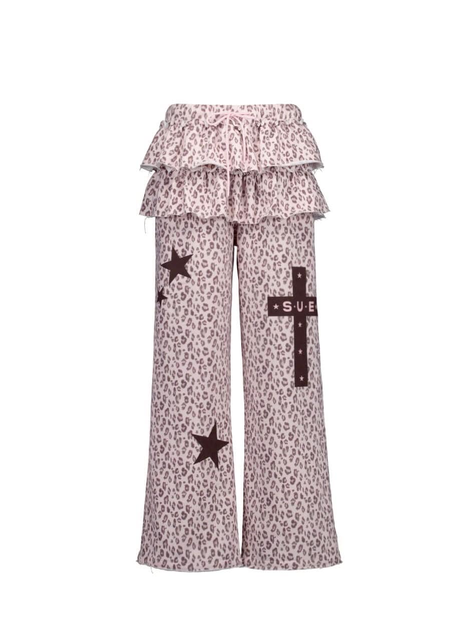 SETUP‐EXE】FRILL LEOPARD PRINT PANTS / 【セットアップエグゼ
