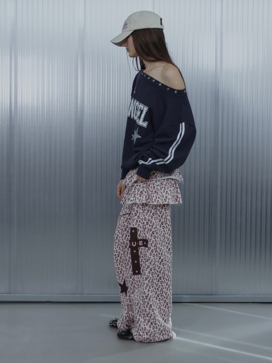 SETUP‐EXE】FRILL LEOPARD PRINT PANTS / 【セットアップエグゼ