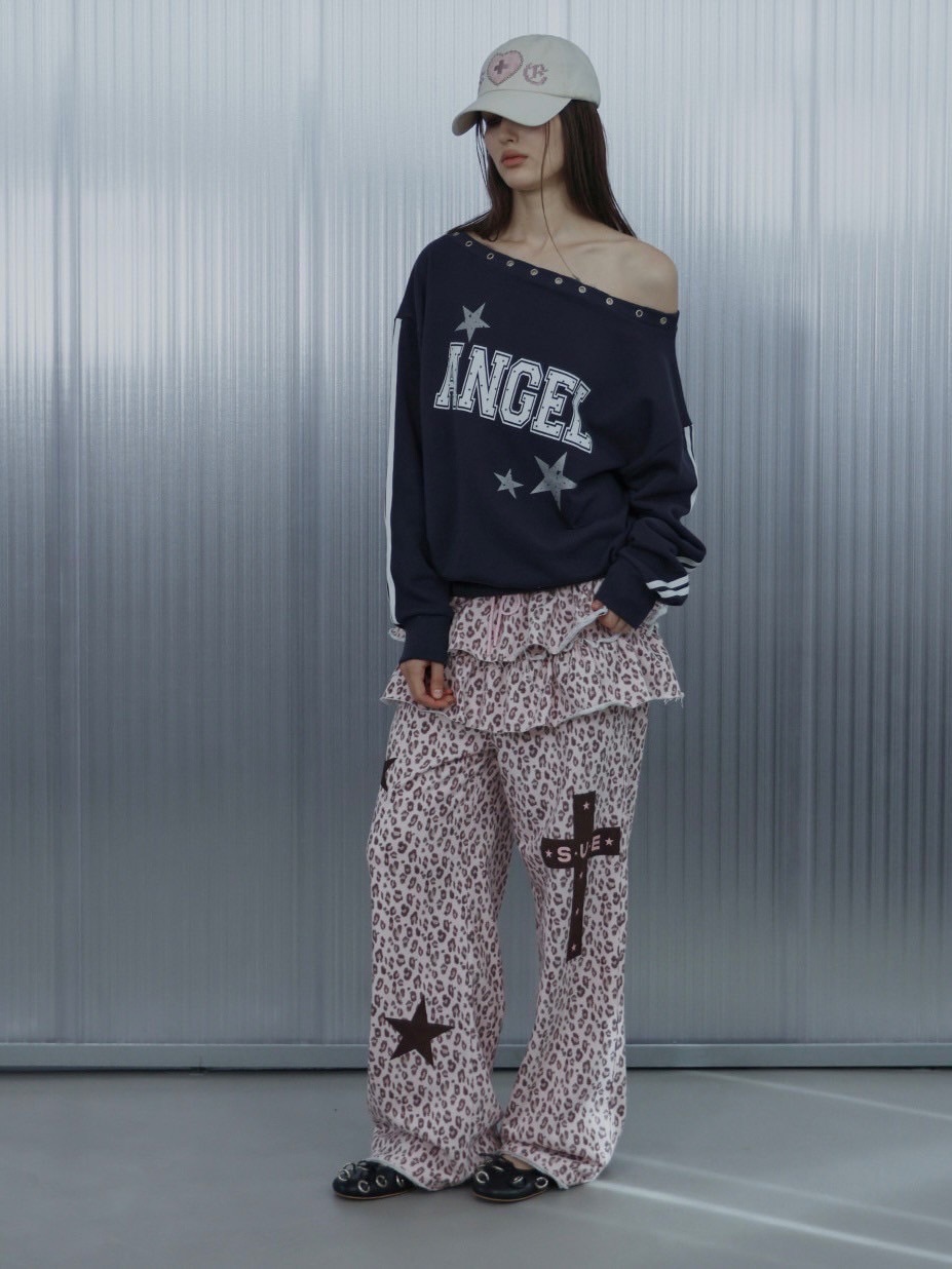 SETUP‐EXE】FRILL LEOPARD PRINT PANTS / 【セットアップエグゼ