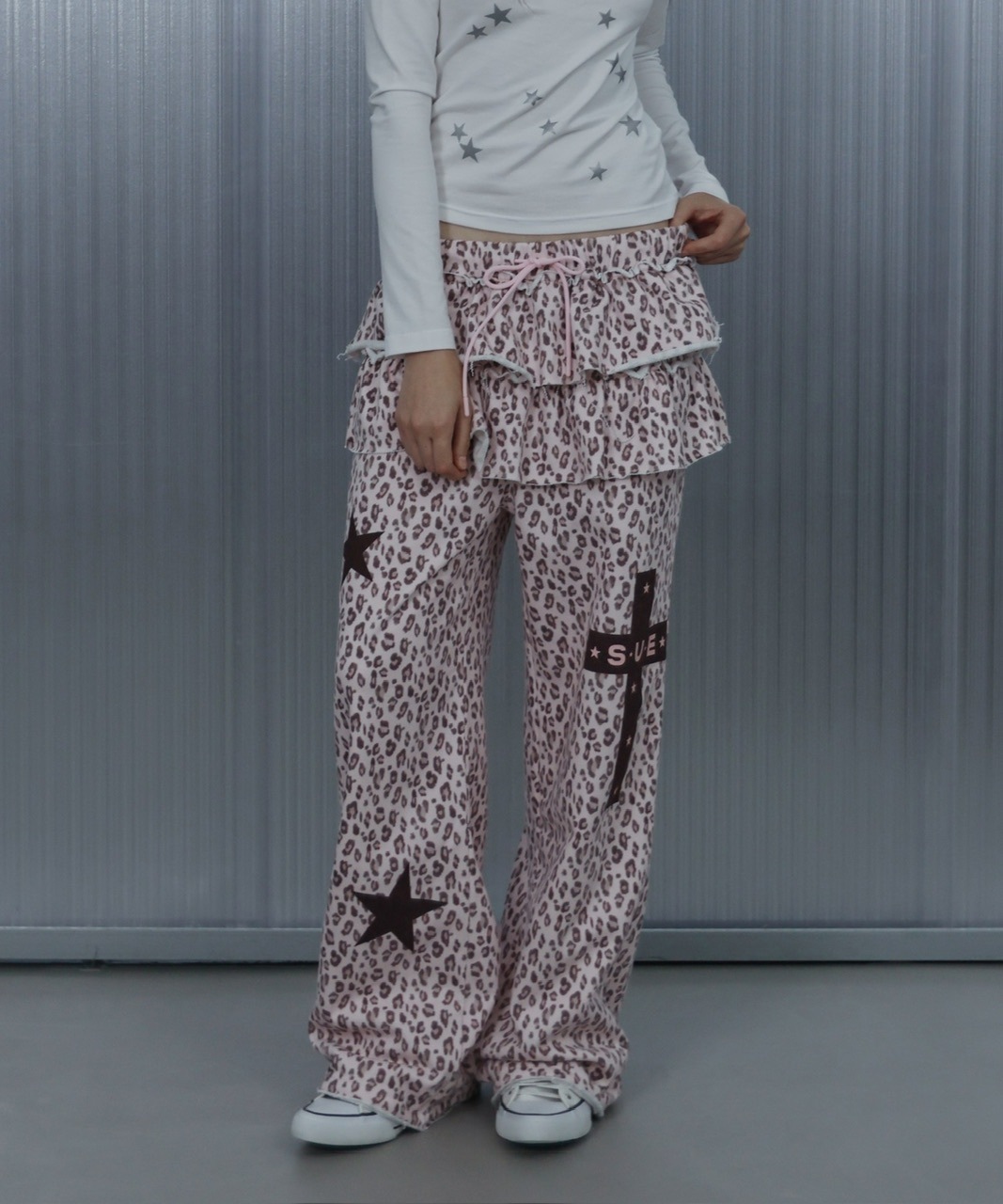 SETUP‐EXE】FRILL LEOPARD PRINT PANTS / 【セットアップエグゼ
