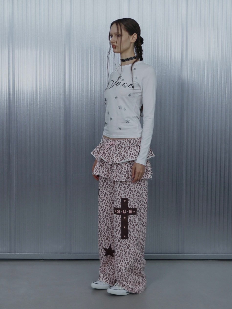 SETUP‐EXE】FRILL LEOPARD PRINT PANTS / 【セットアップエグゼ