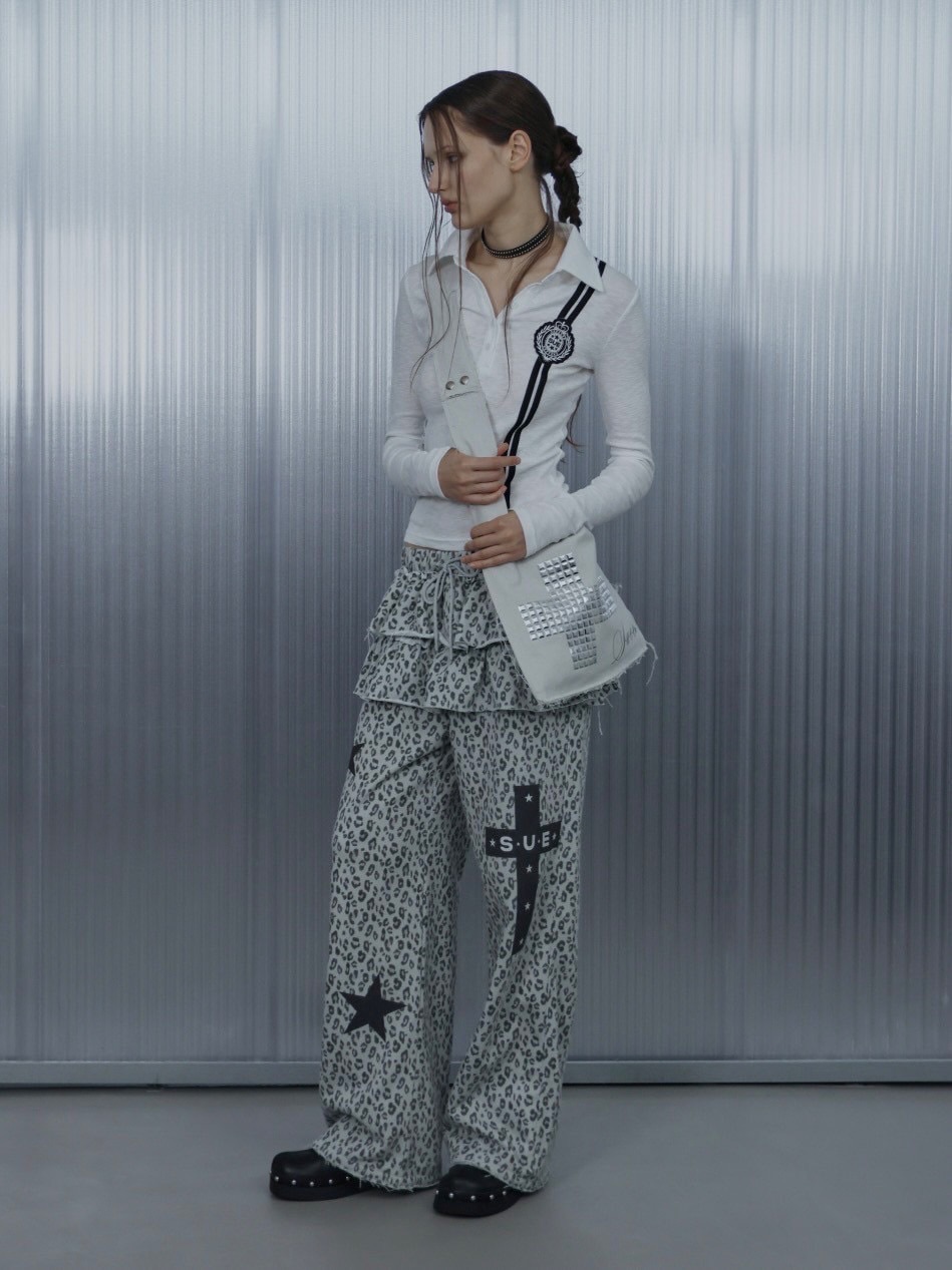 SETUP‐EXE】FRILL LEOPARD PRINT PANTS / 【セットアップエグゼ