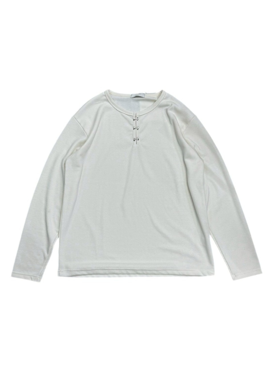 受注制【Chikashitsu +】front hook long sleeve knit
