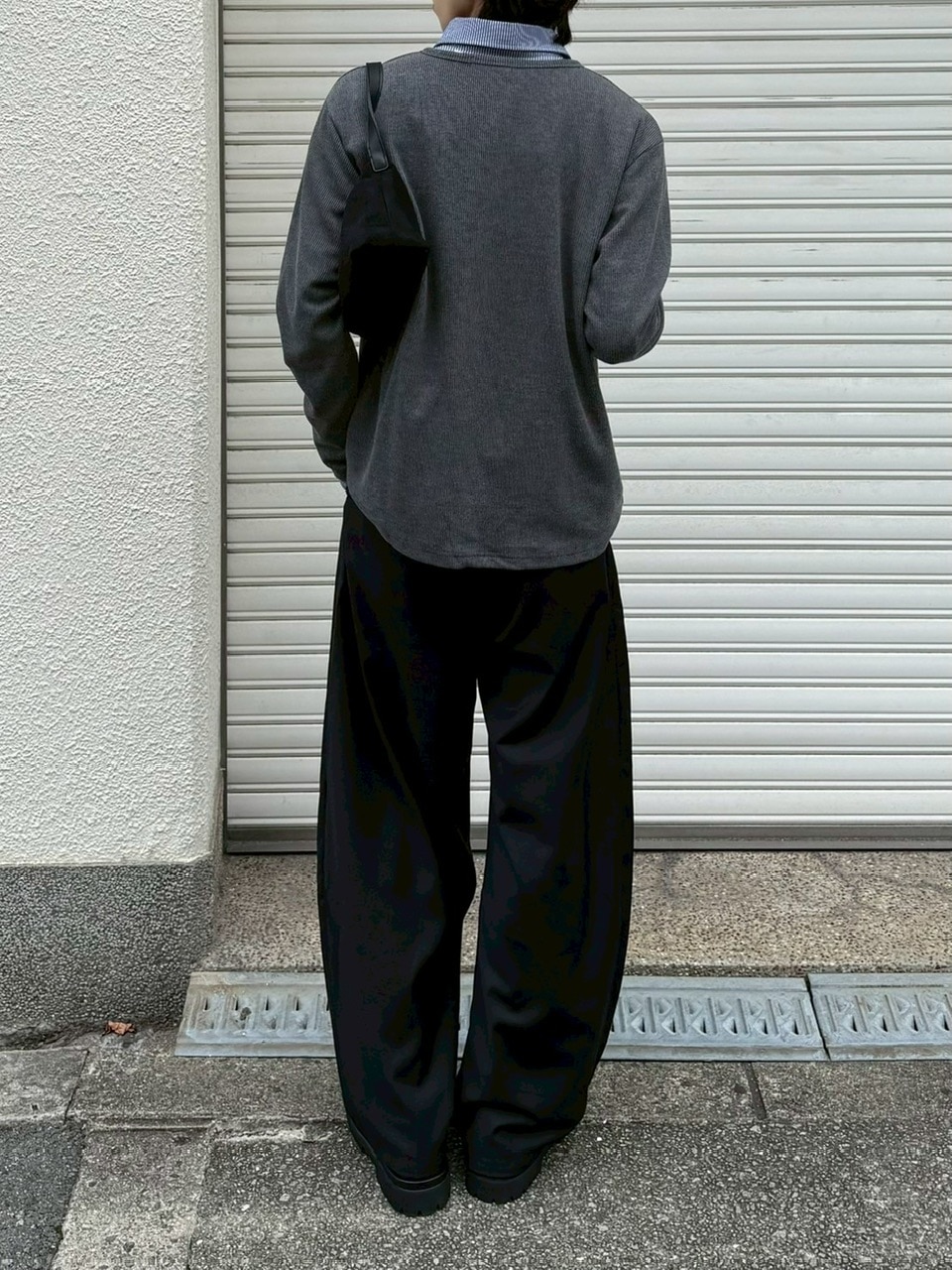 受注制【Chikashitsu +】front hook long sleeve knit / 【チカシツプラス】フロントフック長袖ニット (4color)