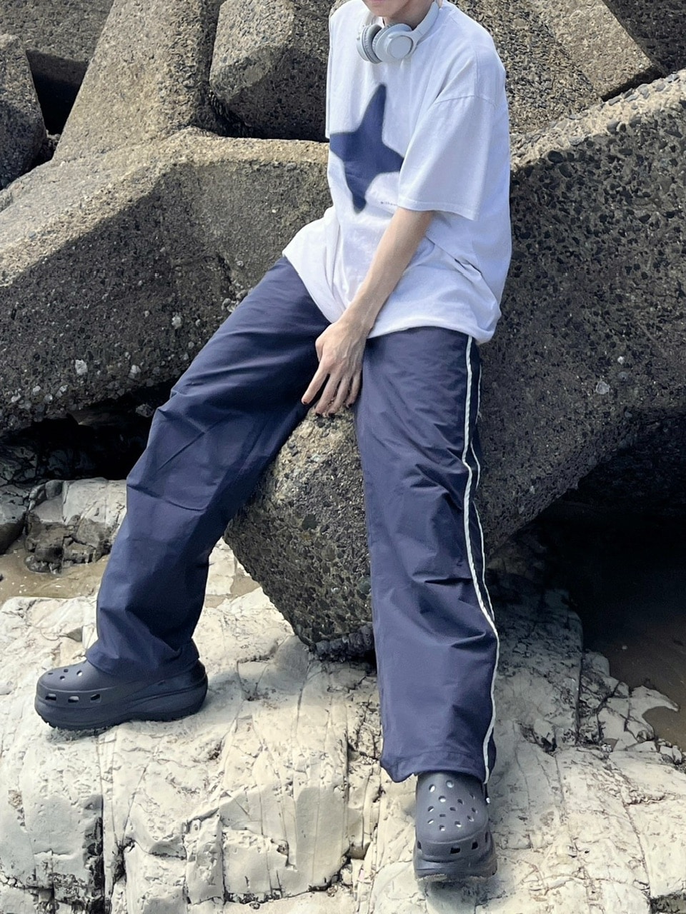 youll】nylon track wide pants (5color) | OUR BRAND,youll