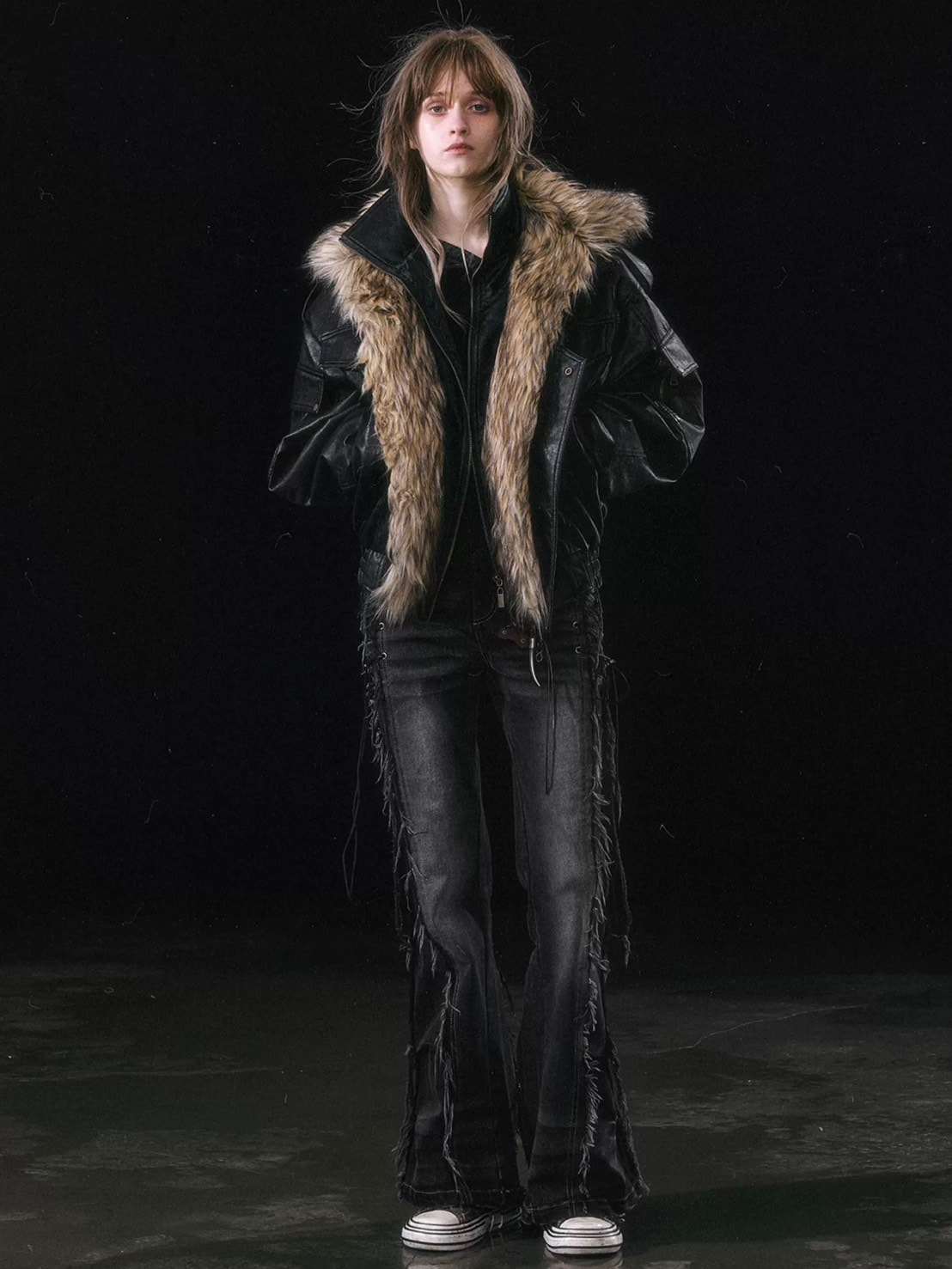 Cest Nous】Oversize Fur collar Jacket / 【セヌー】オーバーサイズ