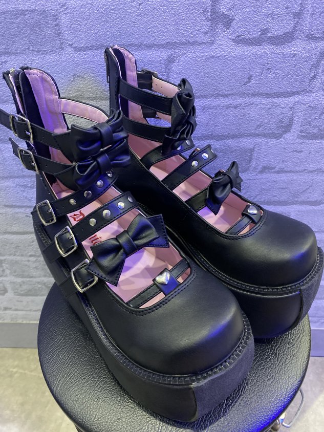 【激レア品❣️】デモニア Demonia 厚底　紫　蛍光色 激レア品❣️】デモニア Demonia 厚底 紫 蛍光色